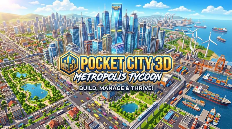 Pocket City 3D Metropolis Builder - Free WebGL Simulation